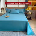 1 Pc Luxury Long-staple Cotton,Flat Bed Sheet,Bed Sheet Without Pillowcase,Solid Colcor. 