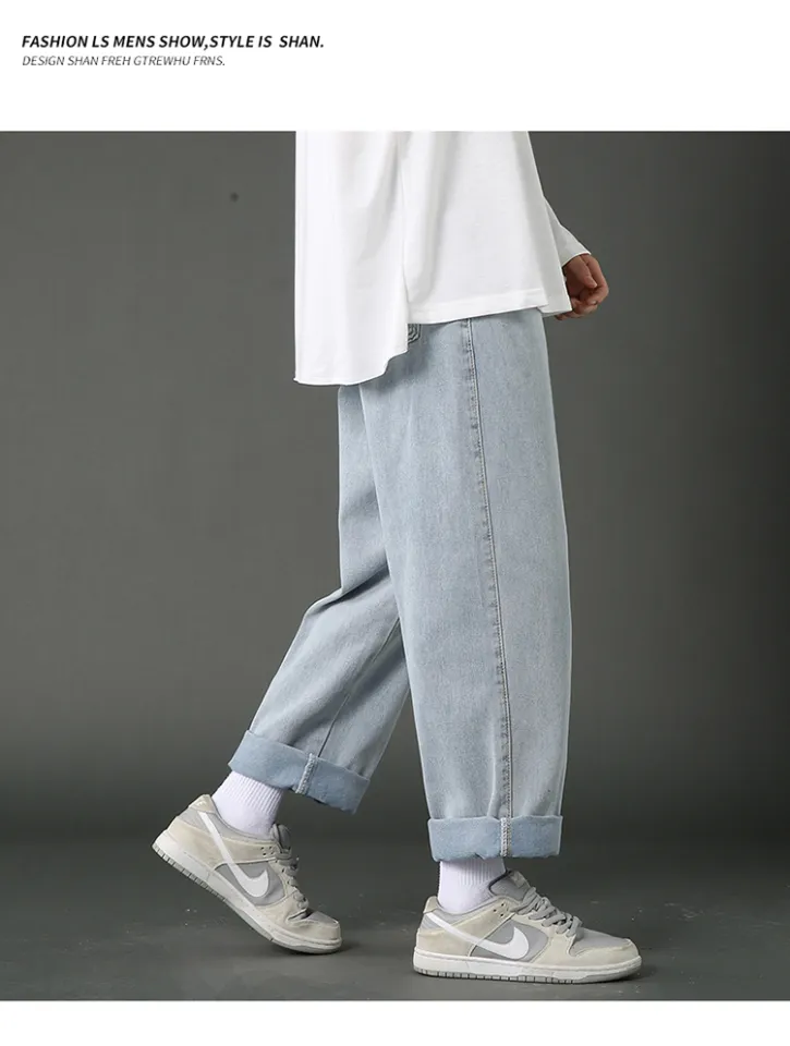 2022 New Street Casual Baggy Jeans Men's Korean Fashion Hip Hop