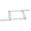 Adjustable Stainless Steel Four-sided Folding Measuring Tool Multi-angle Template Ruler. 