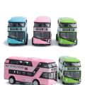 【In-Demand Item】 New Skin-Die Cast Plastic Double Decker Bus Alloys Pull back and return Kids London Bus Kids. 
