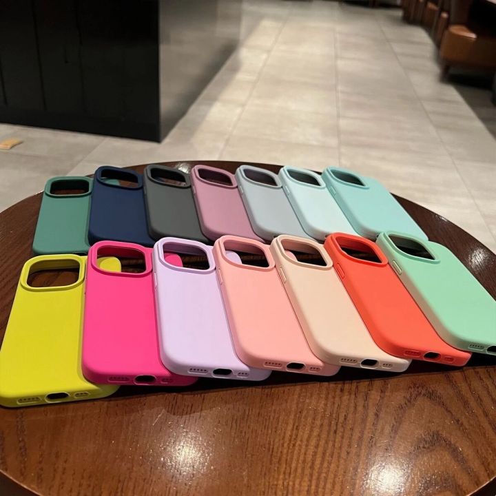Luxury For Apple Original Silicone Phone Case For iPhone 15 13 12