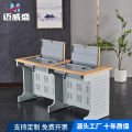 Flip Computer Desk Semi-Embedded Hidden Desk Army Electric Classroom Training Desk School Classroom Data Center Student Desk. 