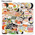 10/50pcs Delicious Food Stickers Cartoon Japanese Food Cute Sushi Stickers Decal Sticker for DIY Notebook Water Bottle Laptop.
