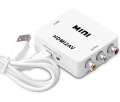 MINI HDMI to 3RCA CVBS Composite Video AV Converter Adapter TV PS3 VHS VCR DVD. 