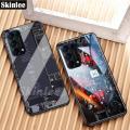 For OPPO Reno 5 Pro Back Cover Version Theme Case Tempered Glass Protection shockproof Cover for OPPO Reno5 Pro case Transparent Circuit Board Design Full Coverage Phone cases. 