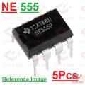 5Pcs NE555P NE555 555 Timer IC Chip DIP-8 Pin Voltage Regulator With Timer Based IC Chip NE-555 For Electronics Parts. 