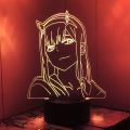 Zero Two Figure Anime Lamp Darling In The Xxx 3d Nightlight Kids Child Girls Bedroom Decor Light Manga Gift Night Light Lamp. 