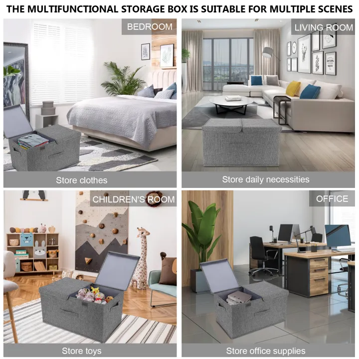 Storage%20Box,%20Fabric%20Storage%20Box%20with%20Lid,Organizer%20-%20Image%202