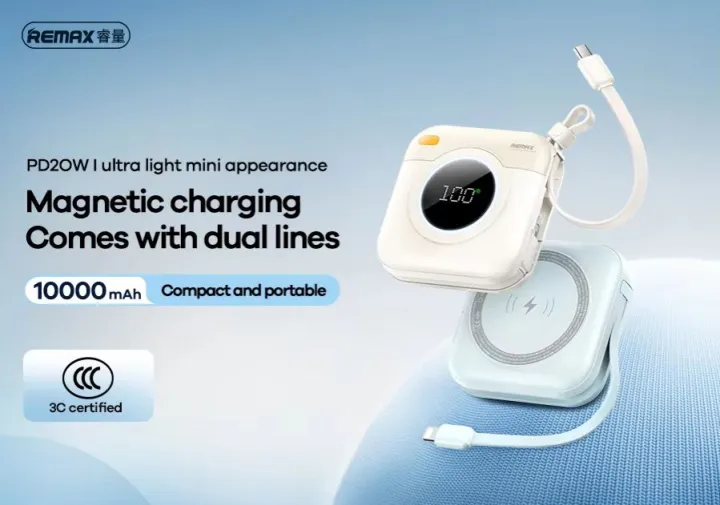 REMAX%20RPP-152%2015W%20Magnetic%20Wireless%20And%20PD%2020W%20Fast%20Charging%20Digital%20Display%2010000mAh%20PowerBank%20With%20Cable%20-%20Image%203