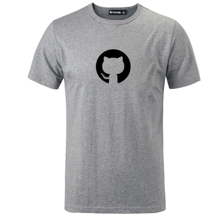 new cotton short-sleeved T-shirt github octopus cat open source programmer programming geek GEEK t shirt men