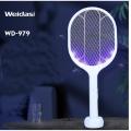 Weidasi Wd-979 Rechargeable Dual-Use Electric Mosquito Racket Mosquito Swatter With Led & Stand - Mosquito Bat. 