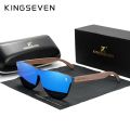 KINGSEVEN Exclusive Design Vintage Men's Glasses Walnut Wooden Sunglasses UV400 Protection Fashion Square Sun glasses Women 5510.