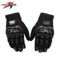 Motorcycle Hand gloves for biker or Pro-Biker Full hand Gloves screen touch. Black. 