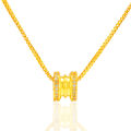Fashionable small waist necklace light luxury women's imitation 18k yellow gold personality Internet celebrity wild gemstone Vietnamese sand gold clavicle chain.