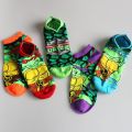 Teenage Mutant Ninja Turtles TMNT Socks Cartoon Women Men Anime Cute Socks Short Cotton Blends Low Cut Ankle Boat Socks Summer. 