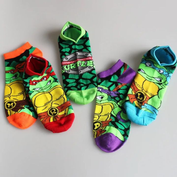 Teenage%20Mutant%20Ninja%20Turtles%20TMNT%20Socks%20Cartoon%20Women%20Men%20Anime%20Cute%20Socks%20Short%20Cotton%20Blends%20Low%20Cut%20Ankle%20Boat%20Socks%20Summer%20-%20Image%203