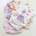 Pack of 5 Pcs Multicolor Half Sleeve Organic Cotton Baby Romper Combo From Levin. 