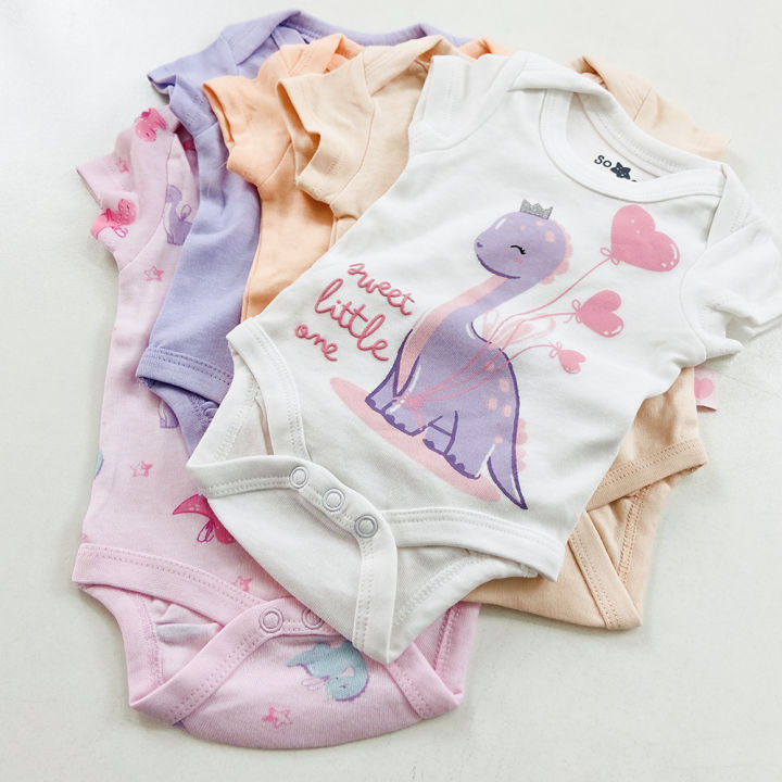 Pack%20of%205%20Pcs%20Multicolor%20Half%20Sleeve%20Organic%20Cotton%20Baby%20Romper%20Combo%20From%20Levin%20-%20Image%203