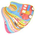 Cartoon Faced Plastic Waterproof Bibs for Baby -1 PCS (( Color as per stock )).