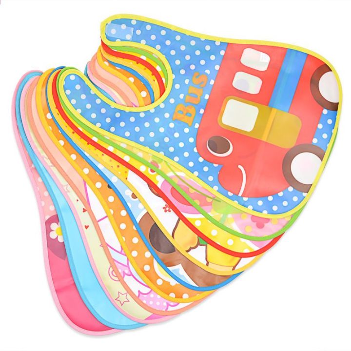 Cartoon%20Faced%20Plastic%20Waterproof%20Bibs%20for%20Baby%20-1%20PCS%20((%20Color%20as%20per%20stock%20))%20-%20Image%205