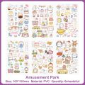 6sheets/lot Cartoon Girls Sticker Pack Cute Kawaii Stickers Set DIY Material Waterproof PVC Decorative Decals Phone Diary Kids.