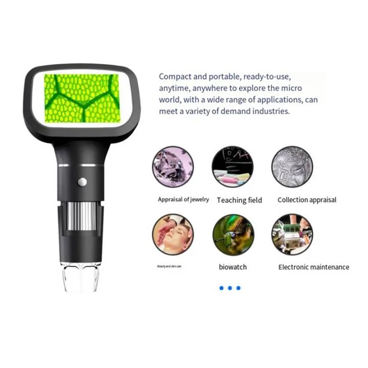 Upgrade%202.4%20Inch%20Digital%20Microscope%201600X%20Magnification%20Coin%20Microscope%20with%208%20LEDs%20Soldering%20Microscope%20for%20Repair%20-%20Image%203