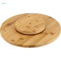 Serving Plate Wooden Rotating Dining Plate for Kitchen Countertop Pantry.