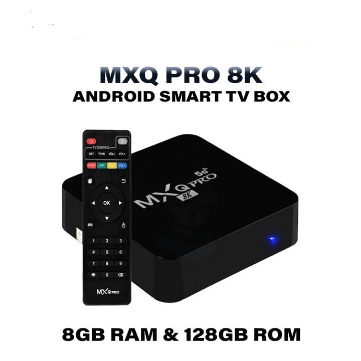 MXQ Pro 8K 5G Android Smart TV Box 8GB Ram 128GB Rom Android version11.1