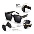 New Luxury Brand Designer Square Oversized Sunglasses Men Women 2022 Fashion Thick Frame Glasses Mens UV400 Male Celebrity. 