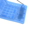 109 Keys USB Silicone Rubber Waterproof Flexible Foldable Keyboard For PC Blue Drop Shipping. 
