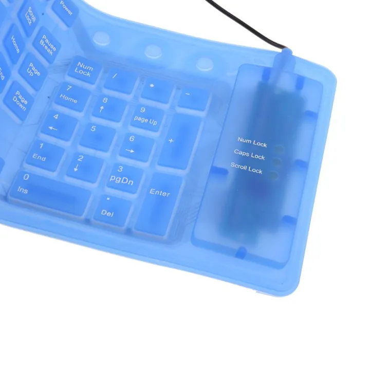 109%20Keys%20USB%20Silicone%20Rubber%20Waterproof%20Flexible%20Foldable%20Keyboard%20For%20PC%20Blue%20Drop%20Shipping%20-%20Image%204