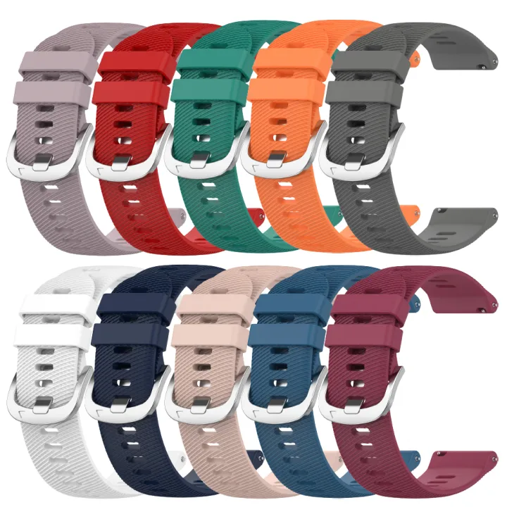 22mm Smart Watch Silicone Premium Strap Cross Pattern Watch Belt for Unisex Suitable for Square Shape Watch