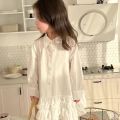 Pink House Shirt Dress 2024 Spring and Autumn New Foreign Style Girls Lapel Long Sleeve Princess Dress Children's Skirt Tide. 