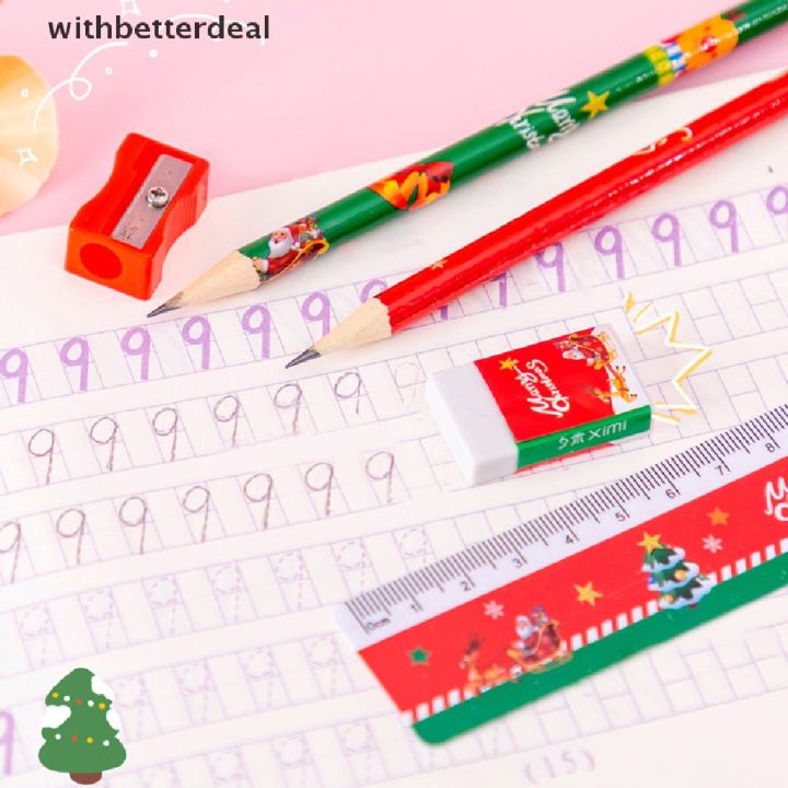 Withbetter%205Pcs/Set%20Christmas%20Stationery%20Set%20Pencil%20Ruler%20Eraser%20Sharpener%20Cute%20Pencil%20Set%20Portable%20Stationery%20Gift%20Box%20For%20School%20Gir%20Boy%20Gift%20HG%20-%20Image%207
