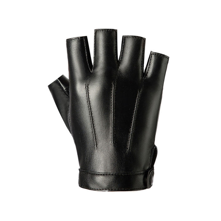 %E3%80%90New%20and%20Improved%E3%80%91%20Fingerless%20Men%20Gloves%20Motor%20Gloves%20Male%20Mittens%20Black%20Half%20Finger%20Outdoor%20Tactical%20Mens%20Leather%20Driving%20Gloves-MINETTE%20-%20Image%204