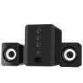Mini Desktop Computer Subwoofer PE Triple Full Horn Knob Adjusted Stereo Subwoofer Bass Speaker for PC Laptop. 