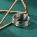 New Design Fashion Jewelry Relieving Stress Engagement Ring Rotatable Anti-Stress Ring Stainless Steel Star And Moon Sign Rings. 