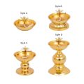 Ghee Lamp Holder Alloy Altar Supplies Tibetan Dimmable Tea Light Holder for Tabletop Bedroom Home Living Room Decoration.