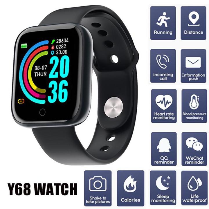 Y68 Smart Wristband Sports Watches Smart Band Waterproof Smartwatch Android All Compatible. Watch Watch Daraz .bd