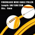 Conventional 25M Length x 6mm Dia. Fiberglass Wire Cable Puller Tube Piercing Device. 