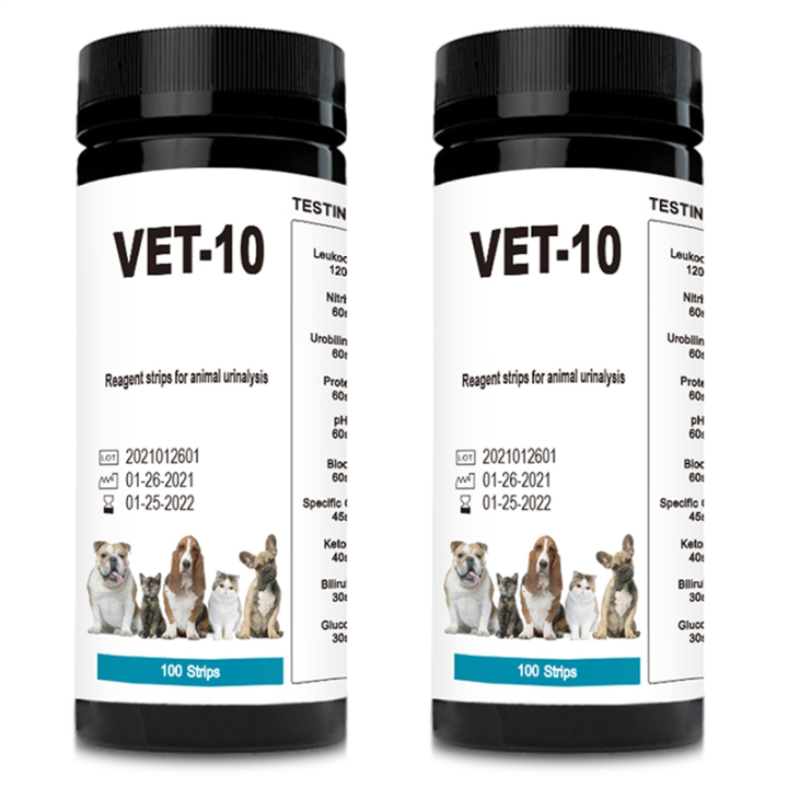 Pet Urine Testing Strips, 200 Urinalysis Parameter Tests for Dogs,Cats,Vets, Accurate Testing for Veterinarians