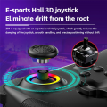 Black Wireless Bluetooth Game Controller 6-Axis Turbo Motion Programmable Joystick for Switch Steam, PC. 