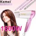 Kemey Km6833 Cool And Hot  Electric Foldable Hair Dryer For Women - Hair Dryer. 