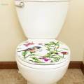 Toilet Seat Wall Sticker Bouquet Toilets Stickers for WC Cistern Bathroom.