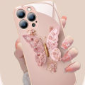 【PinkyGirl】New Glass Butterfly Pattern Case for IPhone 14 Pro Max 13 Pro 15 12 11 Pro Max Fairy Butterfly Glass Phone Case. 