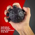 Finger Hand Strengthener Grip,Adjustable Resistance Balls,Black. 