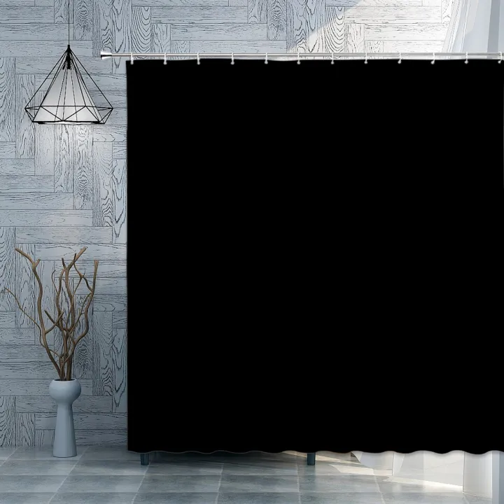 Pure%20Color%20Shower%20Curtain%20Sets%20Gray%20Black%20Yellow%20Green%20Simple%20Bathroom%20Decorative%20Curtain%20Polyester%20Fabric%20Bath%20Curtain%20Hooks%20-%20Image%204