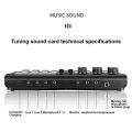 1Set Phone Computer Universal Black Live Sound Card Audio Mixer Mixing Console Amplifier.