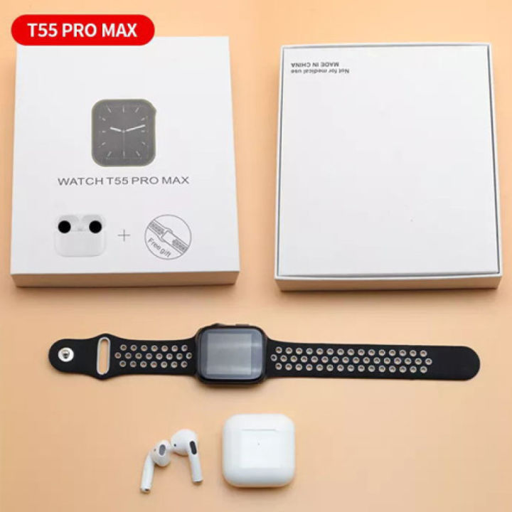 T55 Pro Max Smart Watch With Bluetooth Headphone Dhaka