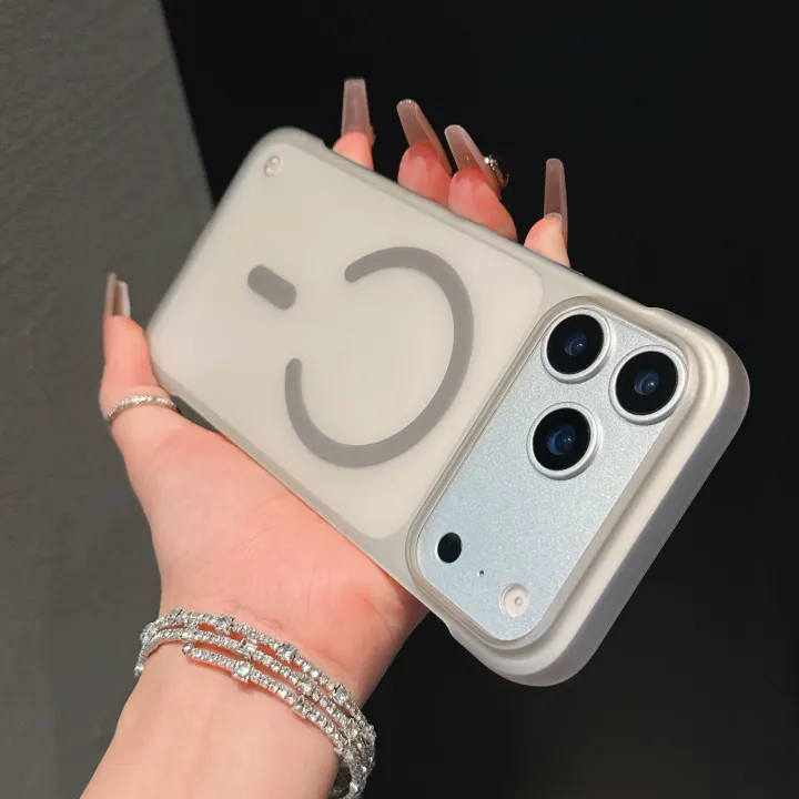 HOCE%20Frameless%20Matte%20Magnetic%20Phone%20Cases%20For%20iPhone%2011%2012%2013%2014%2015%2016%2017%20Pro%20Max%2014%2015%2016%20Plus%20MagSafe%20Case%20Hard%20PC%20Translucent%20Back%20Cover%20-%20Image%205